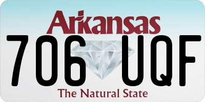 AR license plate 706UQF