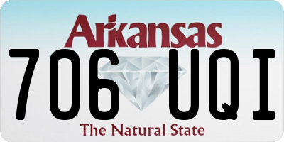 AR license plate 706UQI