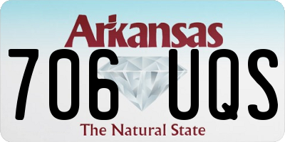 AR license plate 706UQS