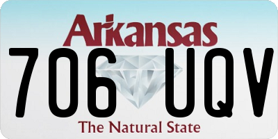 AR license plate 706UQV