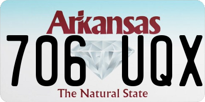 AR license plate 706UQX