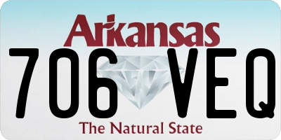 AR license plate 706VEQ
