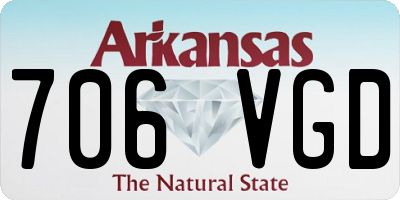 AR license plate 706VGD