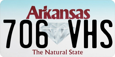 AR license plate 706VHS