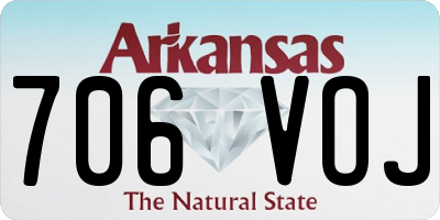 AR license plate 706VOJ