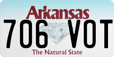 AR license plate 706VOT