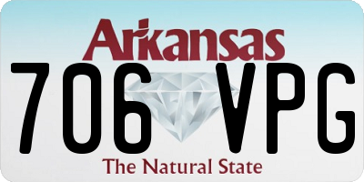 AR license plate 706VPG