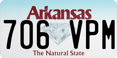 AR license plate 706VPM