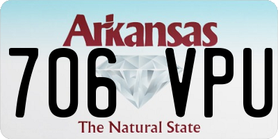 AR license plate 706VPU
