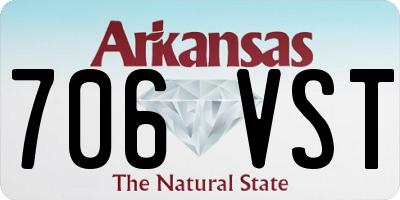 AR license plate 706VST