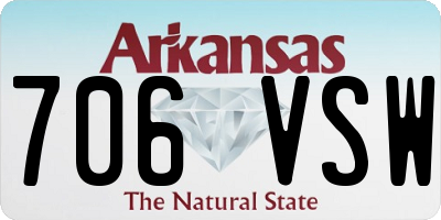 AR license plate 706VSW