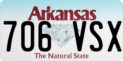 AR license plate 706VSX