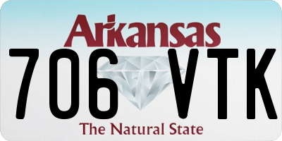 AR license plate 706VTK