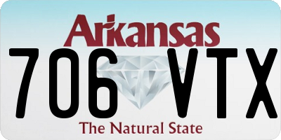 AR license plate 706VTX