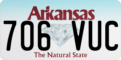 AR license plate 706VUC