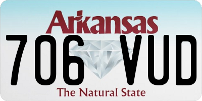 AR license plate 706VUD