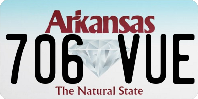 AR license plate 706VUE