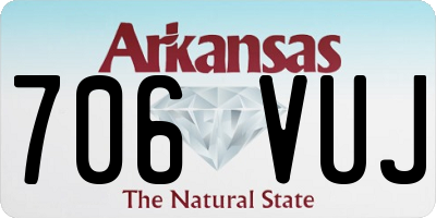 AR license plate 706VUJ