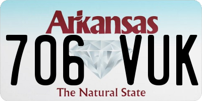 AR license plate 706VUK