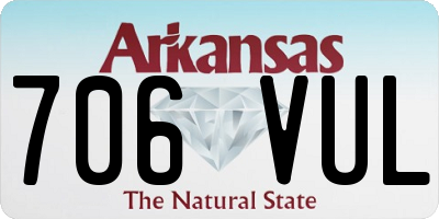AR license plate 706VUL