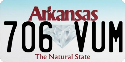 AR license plate 706VUM