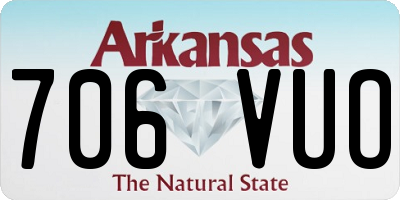 AR license plate 706VUO