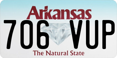 AR license plate 706VUP