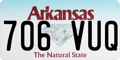 AR license plate 706VUQ