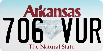 AR license plate 706VUR