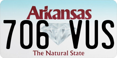 AR license plate 706VUS