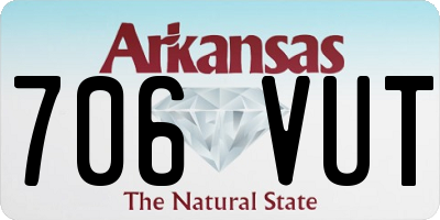AR license plate 706VUT