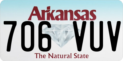 AR license plate 706VUV