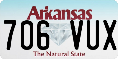 AR license plate 706VUX