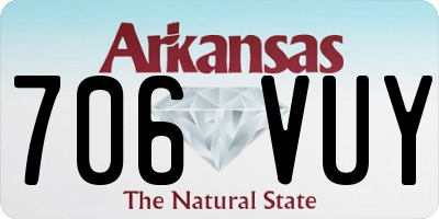 AR license plate 706VUY