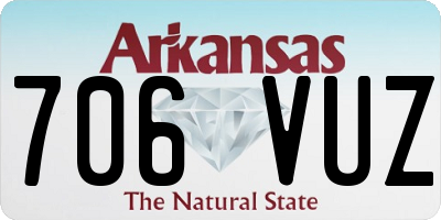 AR license plate 706VUZ