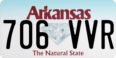 AR license plate 706VVR