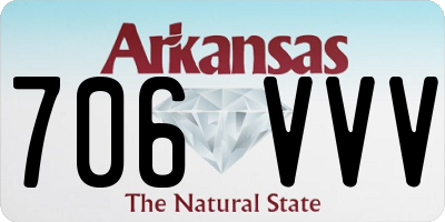 AR license plate 706VVV