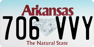 AR license plate 706VVY
