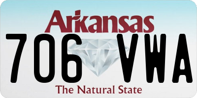 AR license plate 706VWA