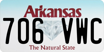 AR license plate 706VWC