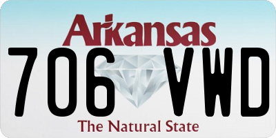AR license plate 706VWD