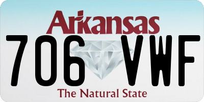 AR license plate 706VWF