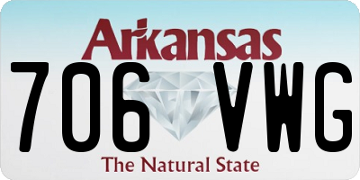 AR license plate 706VWG