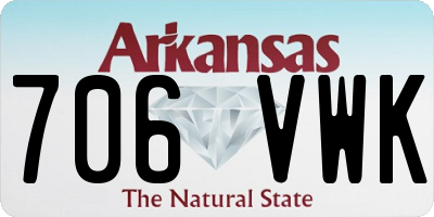 AR license plate 706VWK