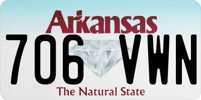 AR license plate 706VWN