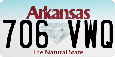 AR license plate 706VWQ