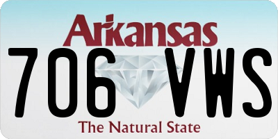 AR license plate 706VWS