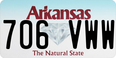 AR license plate 706VWW