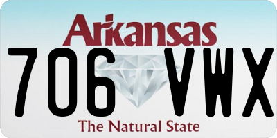 AR license plate 706VWX