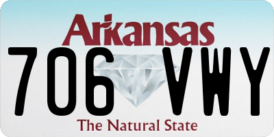 AR license plate 706VWY